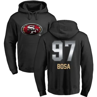 Men's Nick Bosa San Francisco 49ers Black Midnight Mascot Pullover Hoodie
