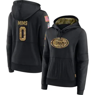 Women's Jordan Mims San Francisco 49ers Black 2020 Salute to Service Sideline Performance Pullover Hoodie