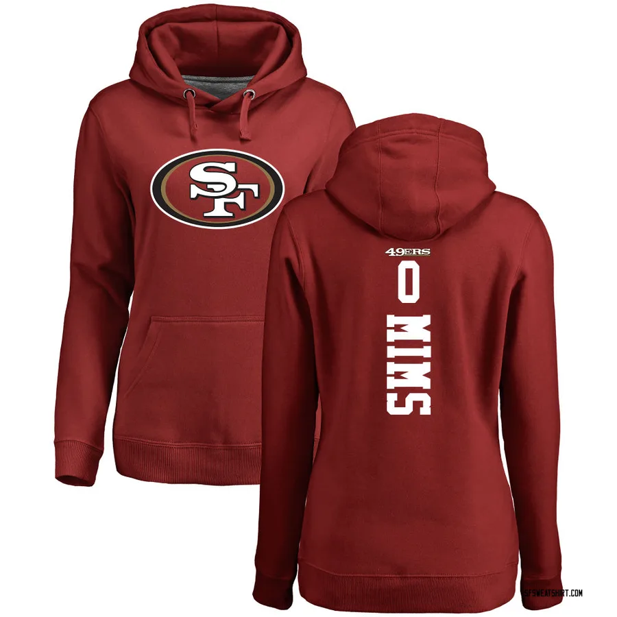 Women's Jordan Mims San Francisco 49ers Red Pro Line Backer Pullover Hoodie